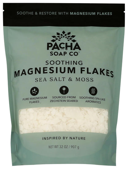 Pacha Soap Sea Salt & Moss Salt Soak Magnesium, 32 OZ