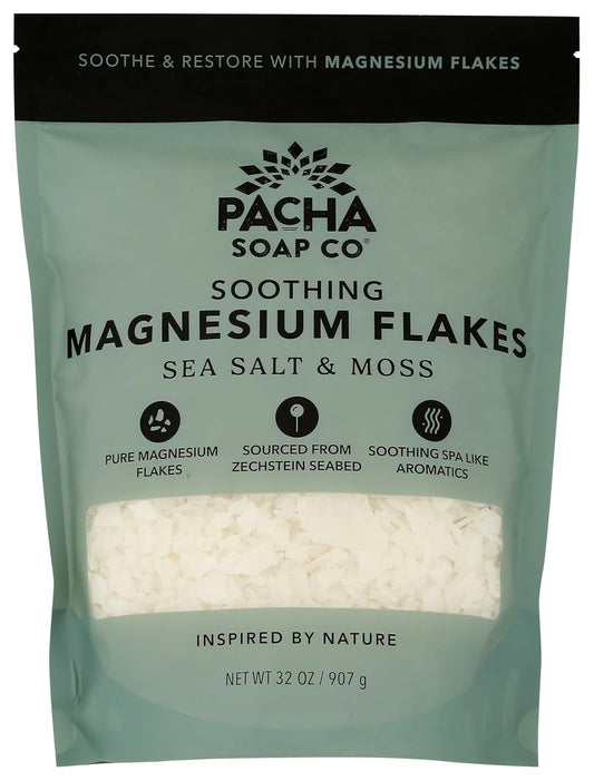 Pacha Soap Sea Salt & Moss Salt Soak Magnesium, 32 OZ