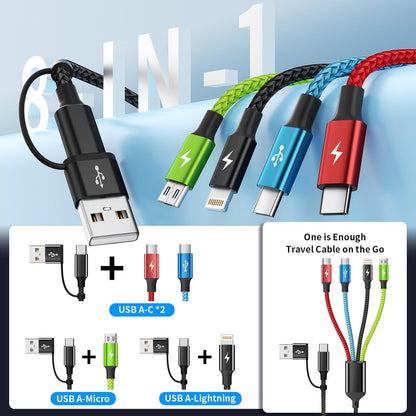 4 in 1 Multi Charging Cable, 5FT Charging Cords for Multiple Devices