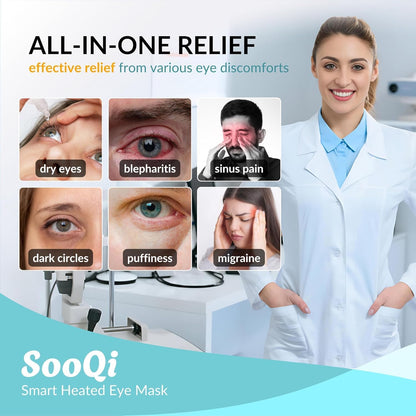 Rechargeable Heated Eye Mask for Dry Eyes, Blepharitis & Eye Fatigue
