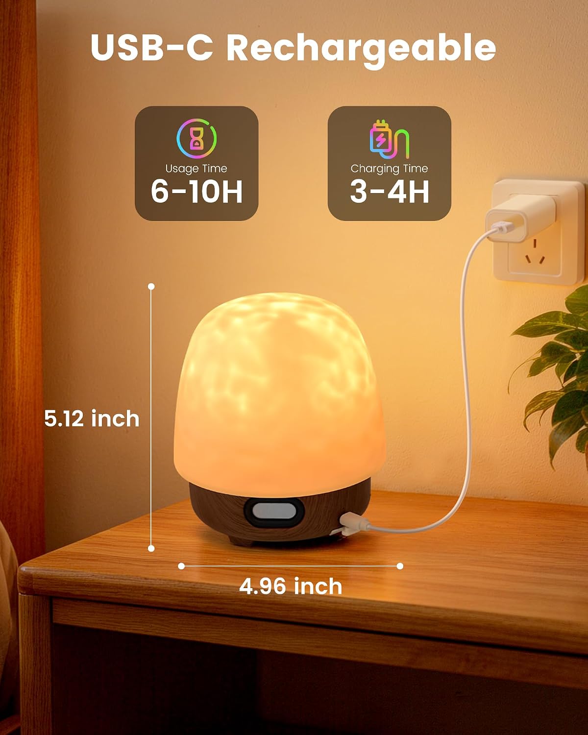 Waterproof Shower Lamp, 16 Colors Ocean Wave Effect Projector Light with Bluetooth Music Speaker for Bedroom Relaxing Shower