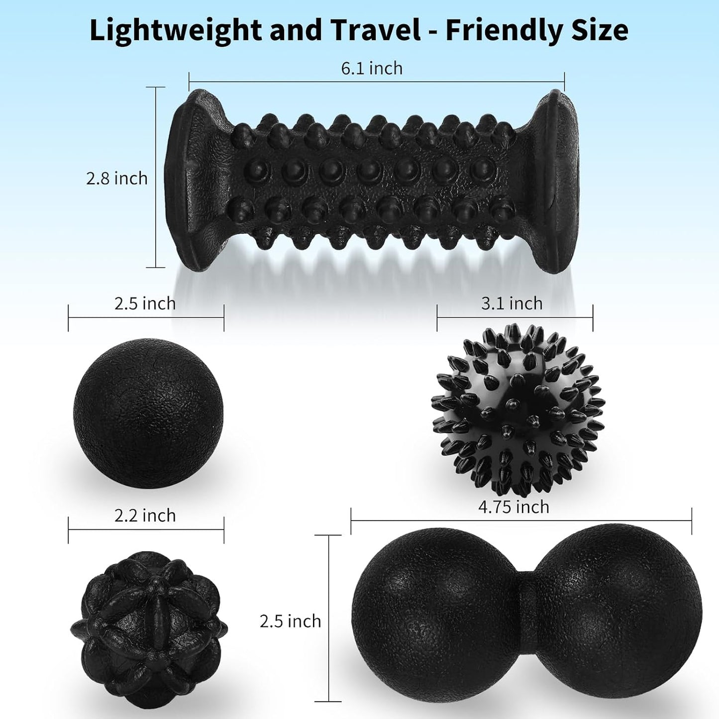 Foot Massager Roller for Plantar Fasciitis, Portable Reflexology Tool | Deep tissue massage for feet, calf, arch and heel pain. for plantar fasciitis relief, home, office and travel use
