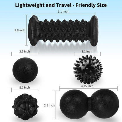Foot Massager Roller for Plantar Fasciitis, Portable Reflexology Tool | Deep tissue massage for feet, calf, arch and heel pain. for plantar fasciitis relief, home, office and travel use