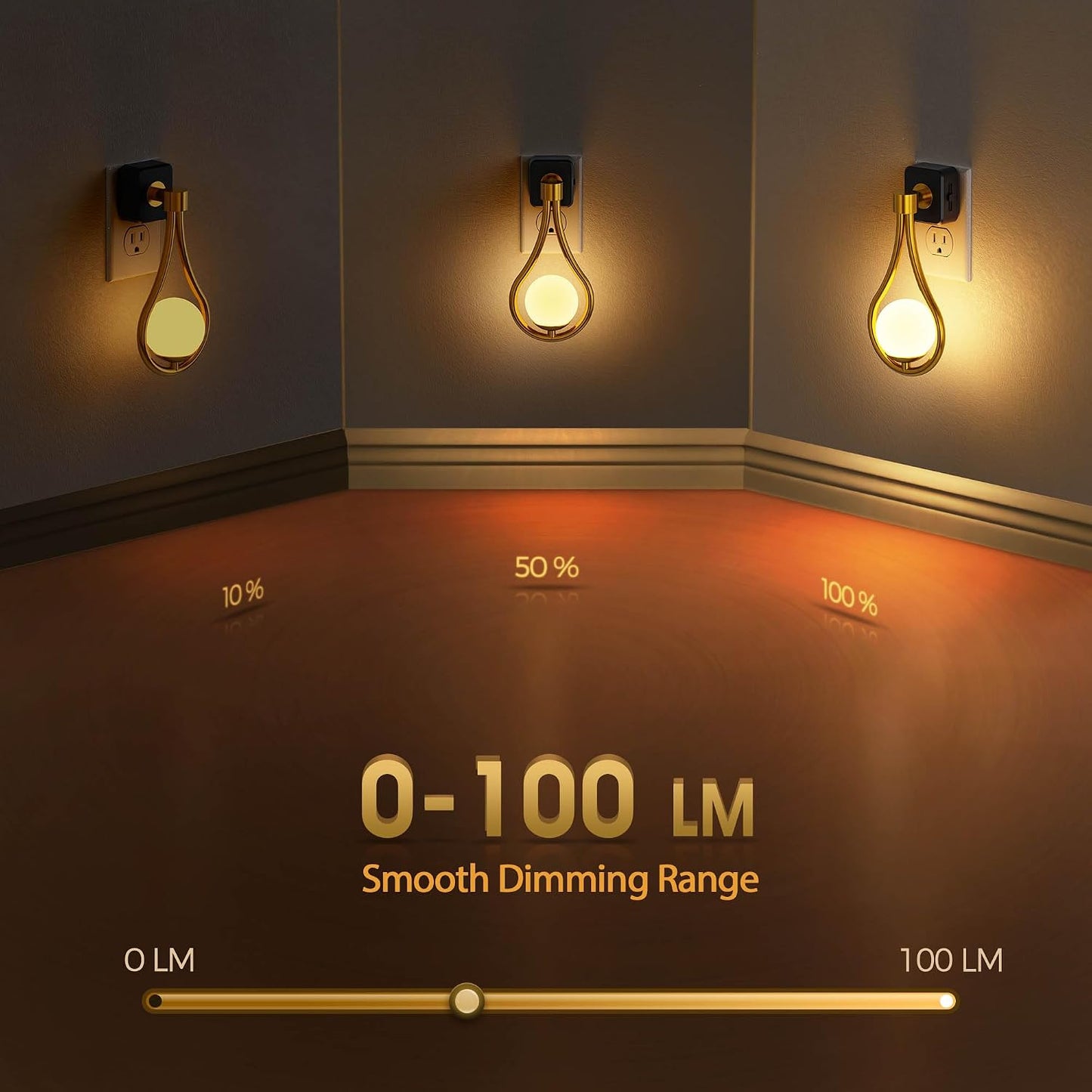 Briignite Night Light, Night Lights Plug into Wall, LED Projector Night Light, Soft White for Bedroom, Dimmable Brightness Dusk to Dawn Nightlight for Kids, Nursery, Bathroom, Home Decor, Gaming Room