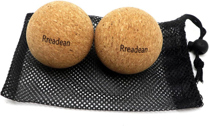 Cork Peanut Massage Ball, Lacrosse Ball Peanut Roller Massage for Rigger Point Therapy, Relax Muscles,Back Pain, Yoga & Posture Improvement