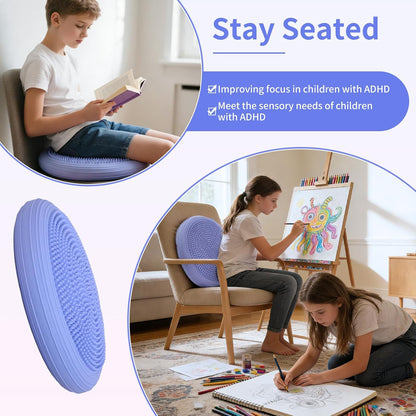 Wobble Cushion Wiggle Seat Balance Disc Board for Sensory Seating, Flexible Balance Pad for Posture & Core Training, Stability Wobble Disc for Home Office Gym and Physical Therapy