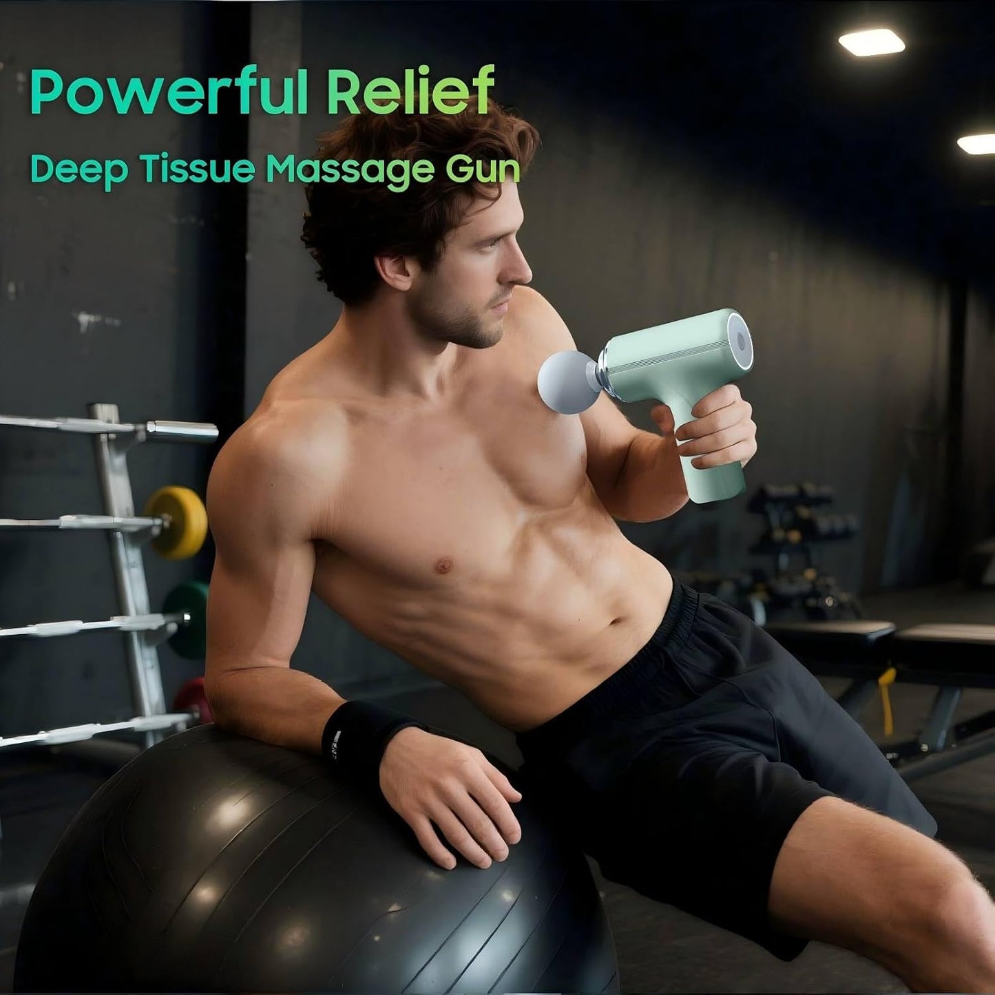 Massage Gun with Heat – Amazing Power! Deep Tissue Percussion Massager, Handheld Mini Muscle Gun, 5 Massage Heads, Quiet & Portable