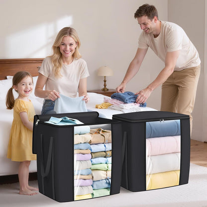 TasticTotes 120L Extra Large Blanket Clothes Storage Bags, Gray