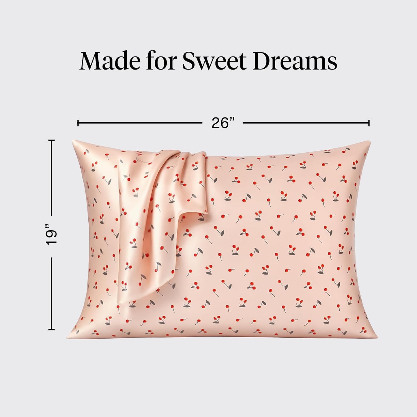 Kitsch Satin Pillowcase with Zipper for Hair & Skin - Softer Than Silk Pillow Cases, Smooth Cooling Satin Pillow Case, Wrinkle-Free, Machine Washable - Pillow Cases Standard Size (19x26) - Blush