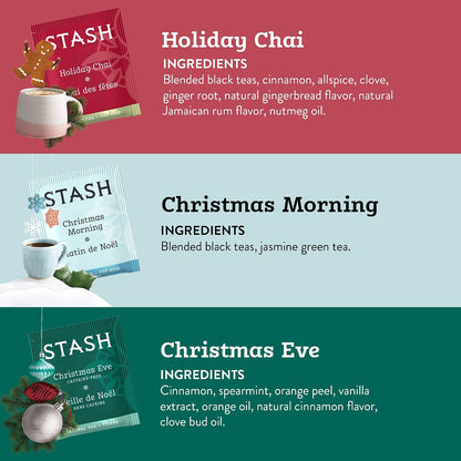 Stash Tea Soothing Herbal Tea 6 Flavor Variety Pack, 6 Boxes With 18-20 Tea Bags Each