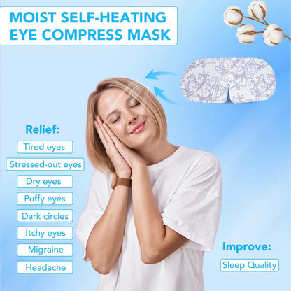 XPCARE 32 Pack Steam Eye Masks for Dry Eyes, SPA Warm Sleep Eye Mask, Disposable Heated Eye Mask for Dark Circles, Puffy Eyes, Relief Stress Eye Fatigue(Unscented)