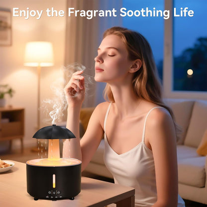 Missfly 300ml Cloud Shape Cool Mist Humidifier Diffuser, 360° Rotatable, Quiet Auto Safety Shutoff, Easy Refill Home Bedroom Office (White)