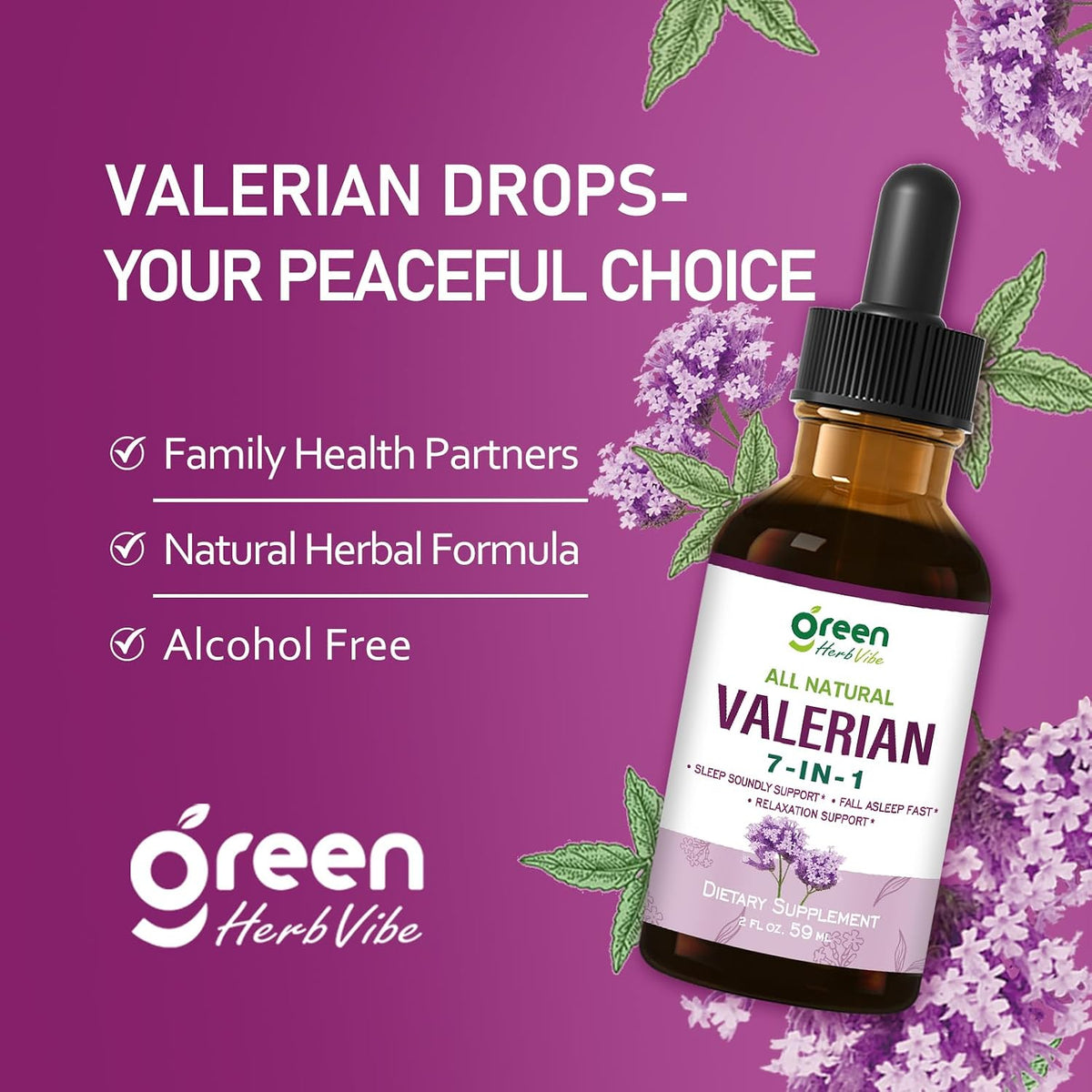 Valerian Root (Valeriana) Extract Sleep Support Drops, 2 oz