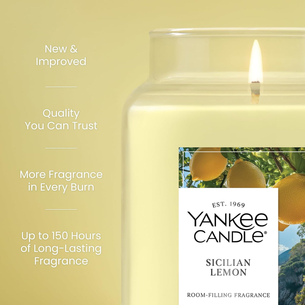 Yankee Candle Sage & Citrus Scented Candle, 22oz Large Jar