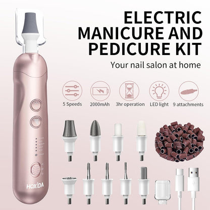 Hoxida Nail Drill Grinder for Senior Thick Toenail Manicure Pedicure Kit