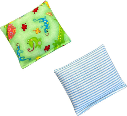 HOME COMFORT Ultra Mini Microwavable Heating & Cooling Pads - 100% Natural Rice 2-Pack (4.5” X 5”) (Pink Combo 3)