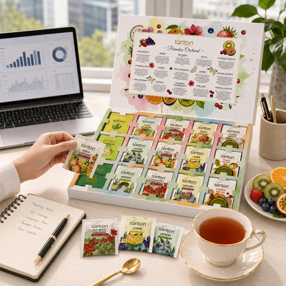 Tea Gift Box Set, 105 Individually Wrapped Tea Bags 15 Flavors Variety Pack