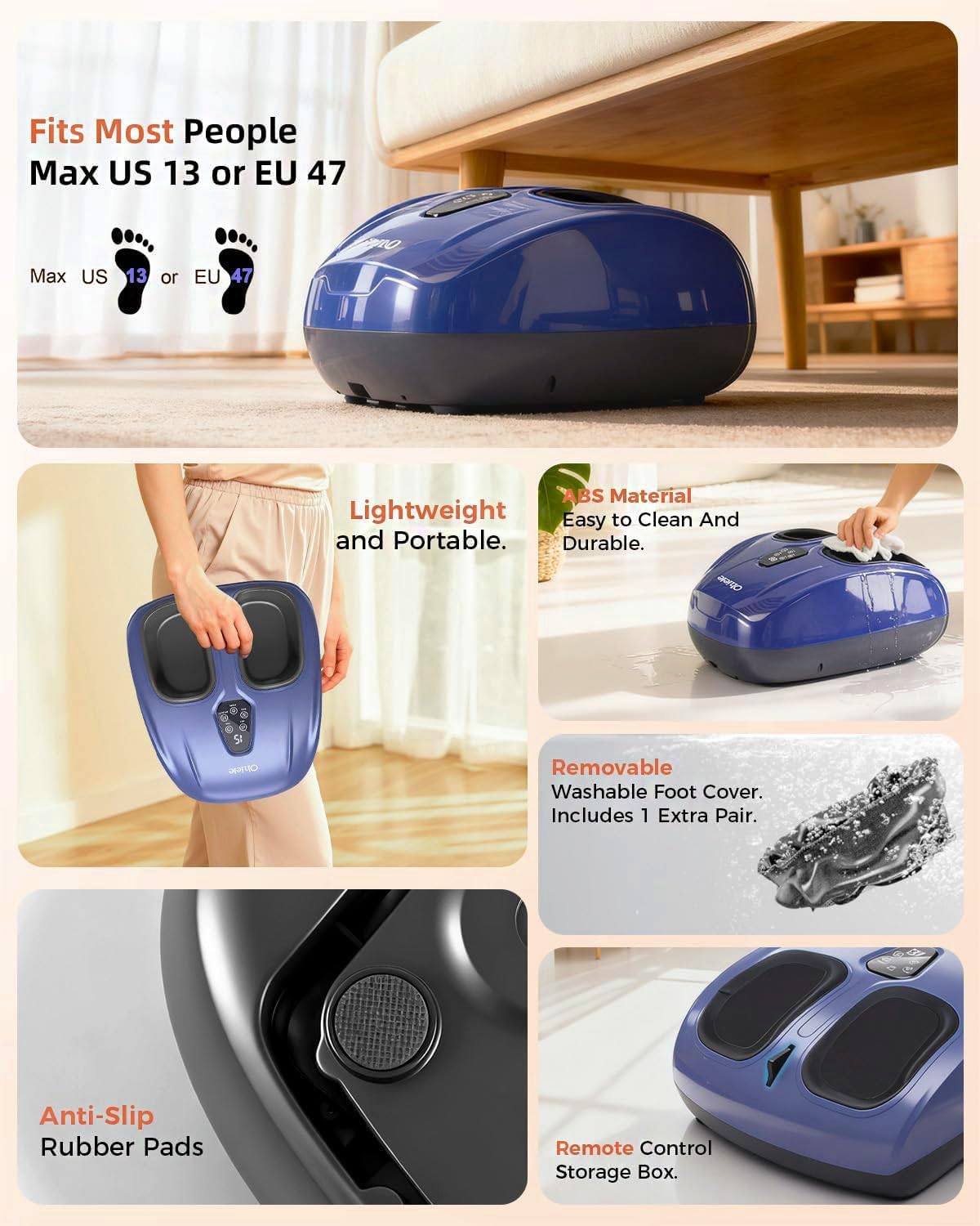Foot Massager with Heat,Shiatsu Deep Kneading Massager for Plantar Fasciitis, Foot Massage Machine with Multi Massage Modes & Remote Control for Pain Relief (Purple)