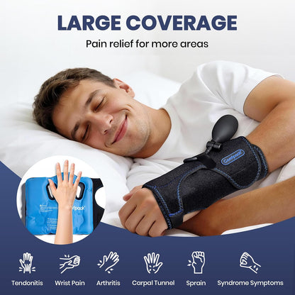 Comfpack Compression Ankle Ice Pack Wrap for Foot Pain Relief