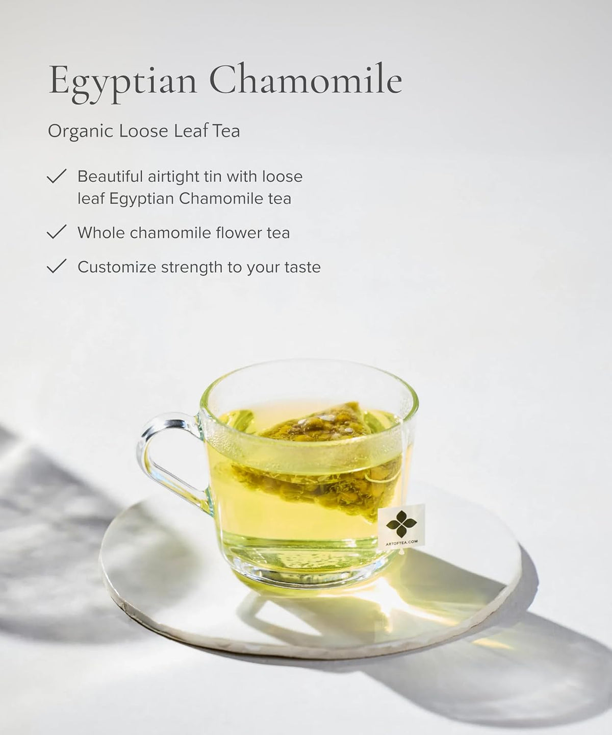 Art of Tea Organic French Lemon Ginger 1.5oz Loose Leaf Tea Tin, Caffeine Free Herbal Tea, Organic Rooibos & Lemongrass Ginger Tea, Premium Loose Leaf Herbal Tea for Relaxation & Digestion