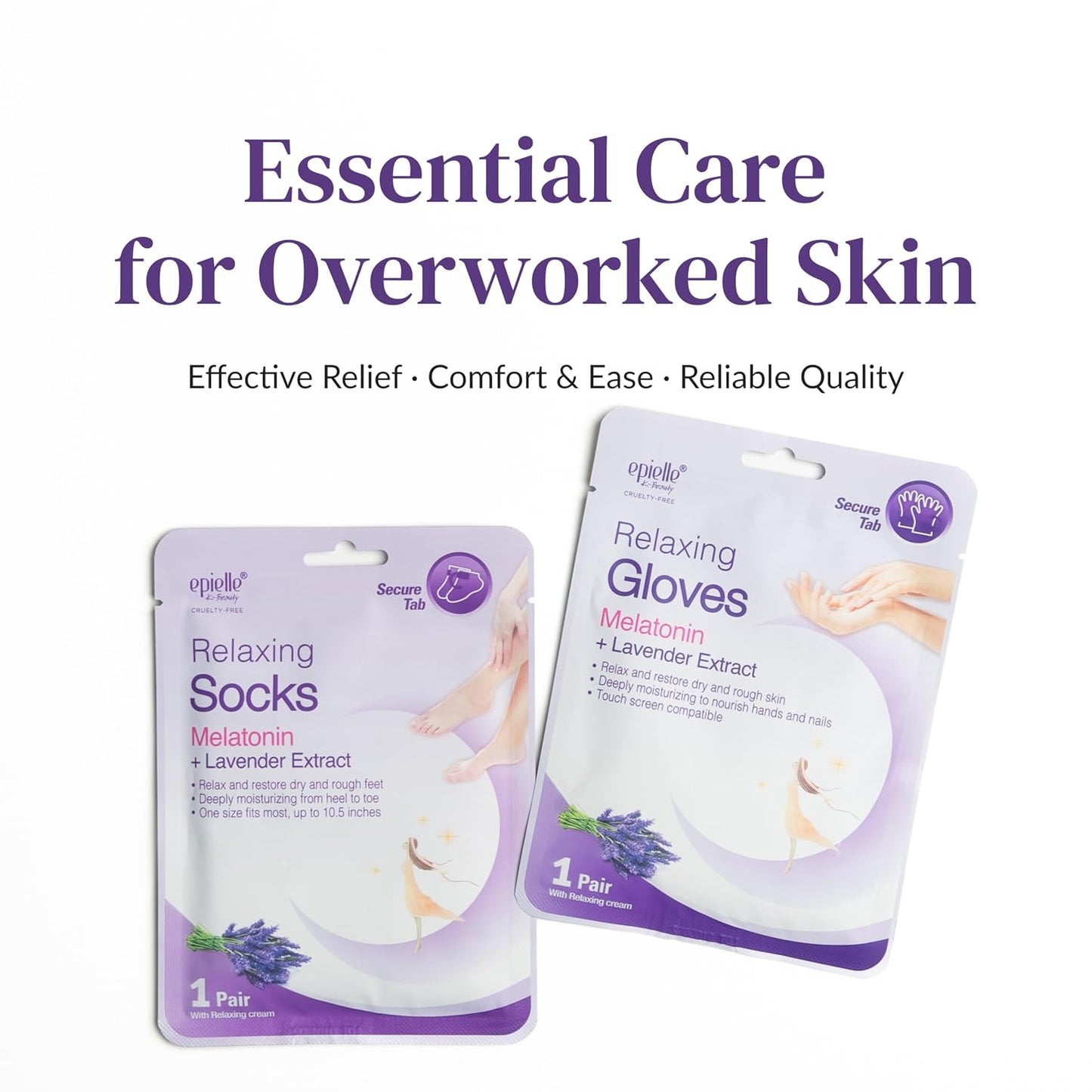 Epielle Foot Peel Mask | 2 Pairs | For Cracked Heels, Dead Skin & Calluses | Smooth & Repair Rough, Dry Skin | Beauty Gift, Spa Day, Gift Set | Korean Skincare