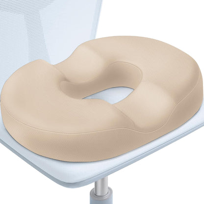 BlissTrends Donut Pillow Seat Cushion,Donut Chair Cushions for Postpartum Pregnancy & Hemorrhoids,Tailbone Pain Relief Cushion,Memory Foam Lifting Cushions for Office&Home Chairs (Black)