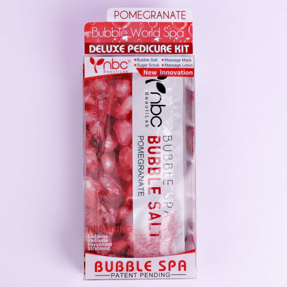 Pedicure Kit Foot Soak Set: Bubble Salt, Sugar Scrub, Massage Mask, Massage Lotion in a Box, 4 Step Foot Spa Kit for Dry Feet, Softens Calluses, Tired Feet（3 Set Lavender) - Colors B