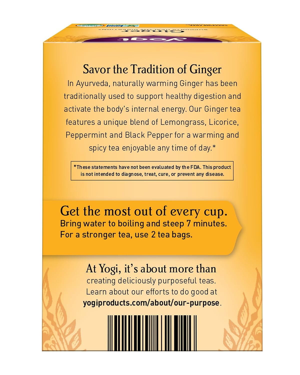 Yogi Tea Organic Ginger Tea, 16 Bags, 1.12 oz