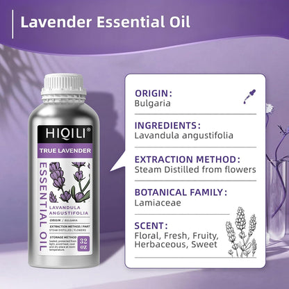 HIQILI Lavender Essential Oil for Diffuser, Aromatherapy & Air Freshening