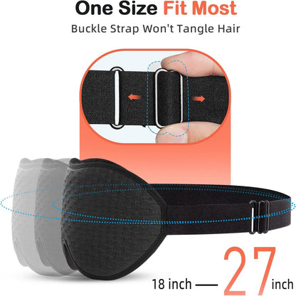 INNELO Sleep Mask for Side Sleeper, Eye Mask Sleeping Women Men, 100% Light Blocking 3D Contoured Cup Sleeping Mask Soft No Eye Pressure Cover Blindfold Night Shade for Travel Nap Yoga, Black