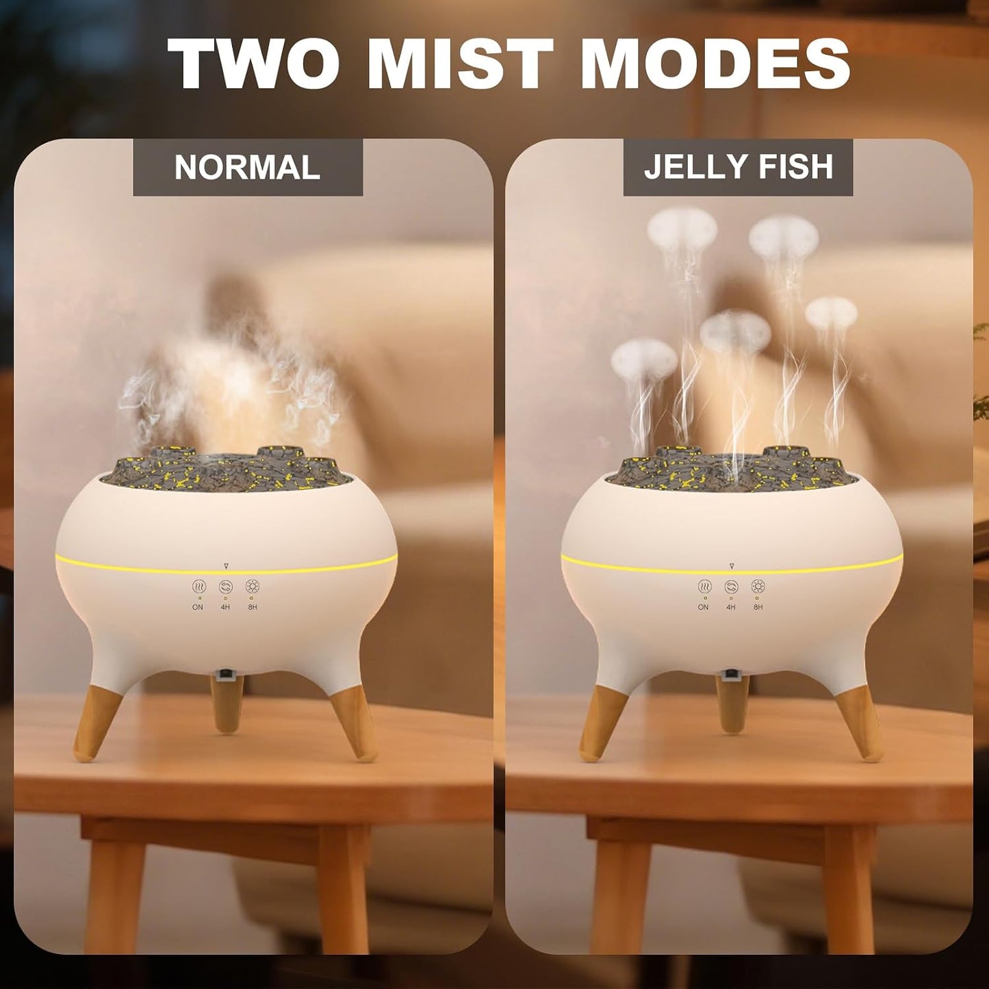 Colorful Flame Fire Diffuser Humidifier, Ultra-Quiet Aroma Essential Oils Aromatherapy Diffusers for Large Room, Bedroom, Office (Timeable, Waterless Auto off-150ml)