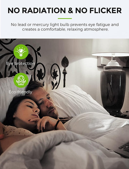 L LOHAS LED Sleep aid Amber Light Bulbs, Blue Light Blocking, A19 9W(60 Watt Equivalent) Dim Light Bulbs, 1800K Warm Light Bulb, E26 Base, 2 Pack
