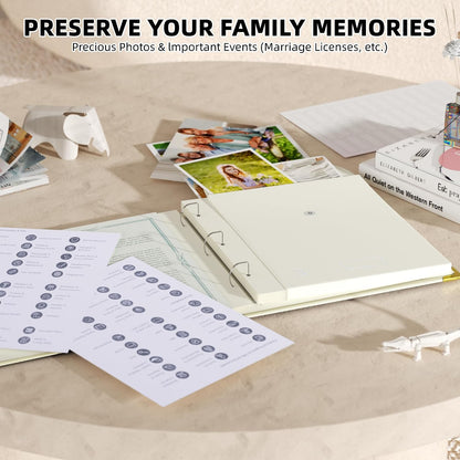 Important Document Organizer – Emergency File Folder Protect Your Family’s Legacy with 3-Ring and Label Pockets, Perfect for Home Office Filing and Gift Giving on Special Occasions
