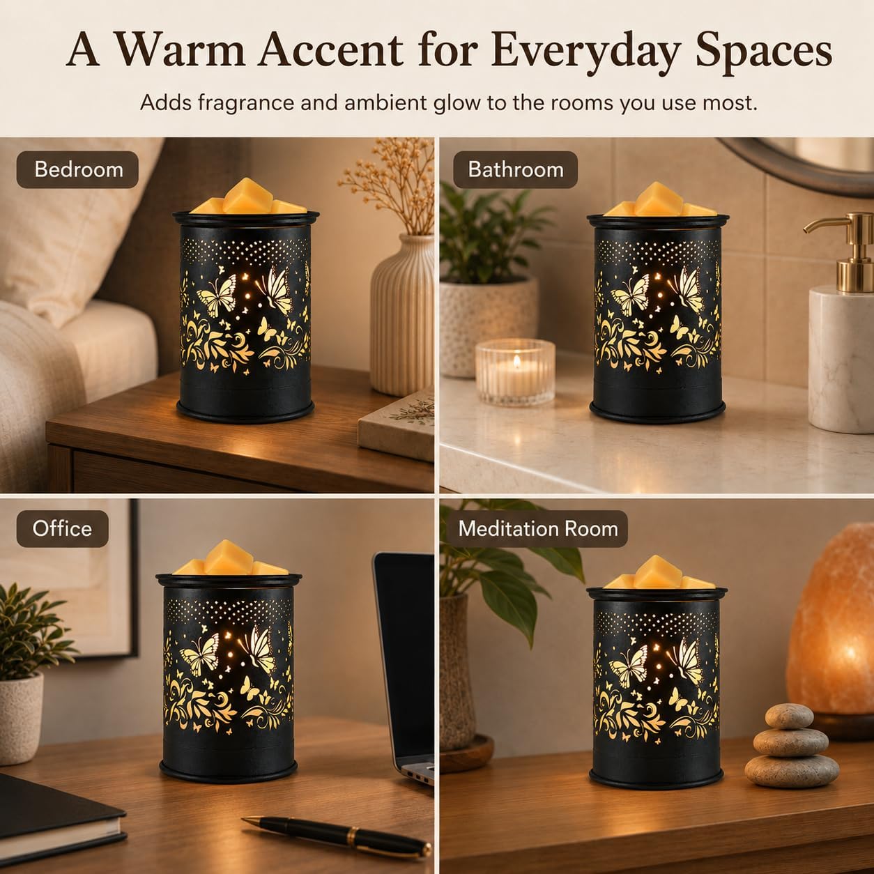 kobodon Wax Melt Warmer Metal Wax Warmer for Scented Wax Electric Fragrance Candle Oil Burner 2 in 1 Wax Melts as Gifts for Moms Grandma Women Girls(Sunflower)