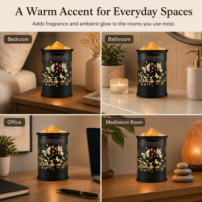 kobodon Wax Melt Warmer Metal Wax Warmer for Scented Wax Electric Fragrance Candle Oil Burner 2 in 1 Wax Melts as Gifts for Moms Grandma Women Girls(Sunflower)