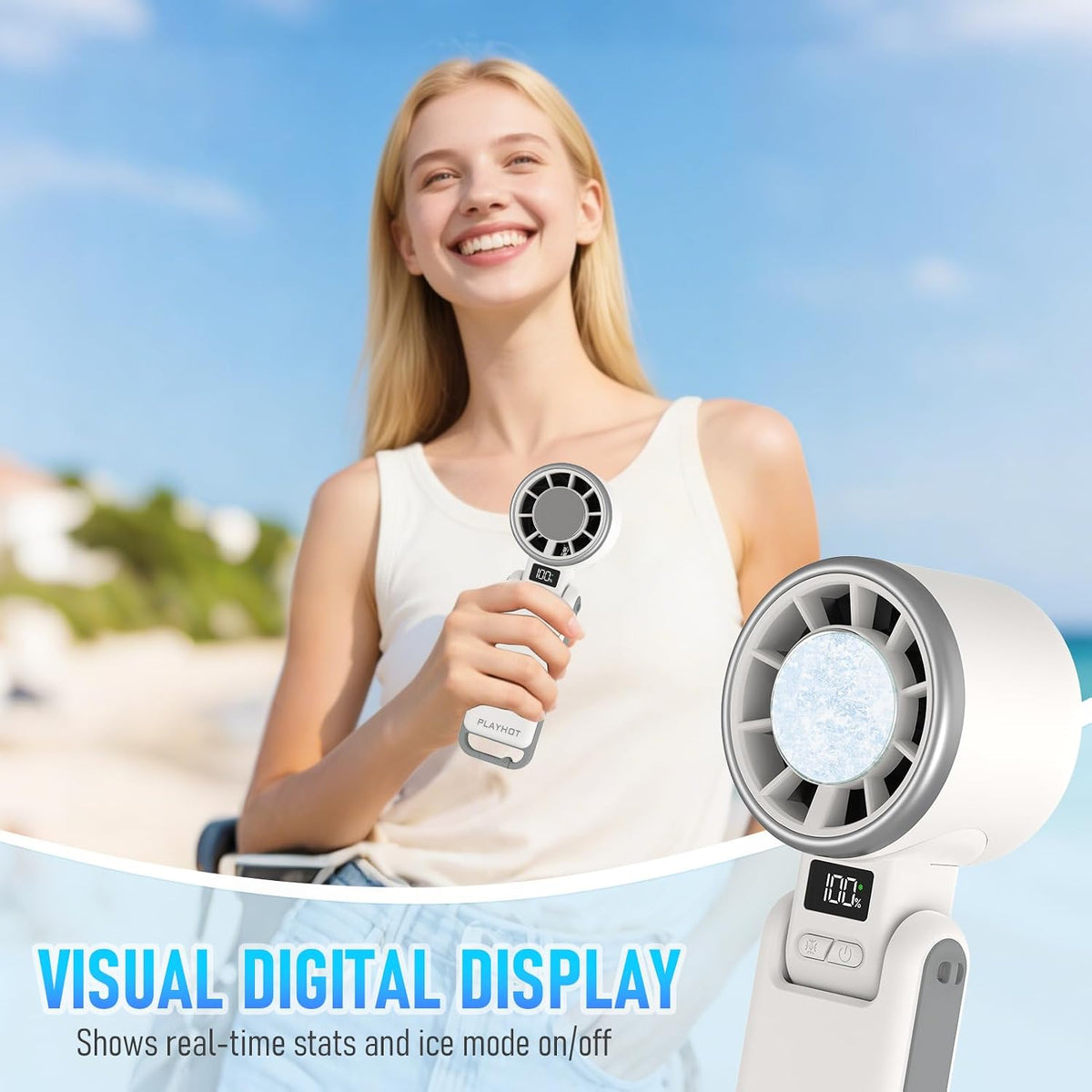 PlayHot Portable Handheld Cooling Fan, Travel Essentials, Gifts for Women