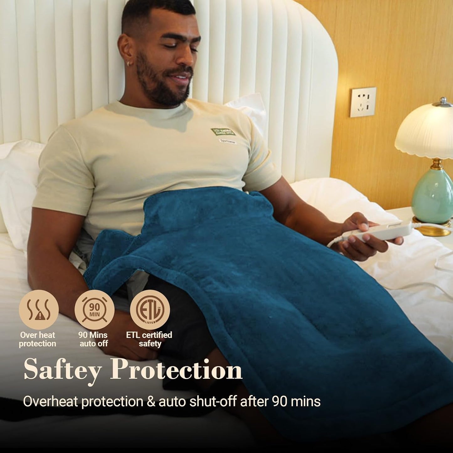 COMFIER Large Heating Pad for Back, FSA Eligible HSA Heating Pad for Neck and Shoulders and Back, Heated Neck Wrap, 3 Heat Levels & 90-Mins Auto Shut Off, Fathers Day Dad Gifts for Men Husband