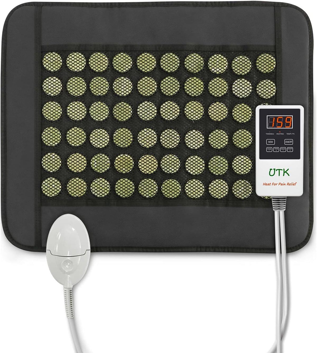 UTK Far Infrared Heating Pad for Back Pain, Small 19x15 in, 60 Pure Jade