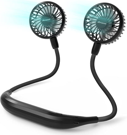AMACOOL Portable Neck Fan, Lightweight Wearable with Hands-Free Comfort