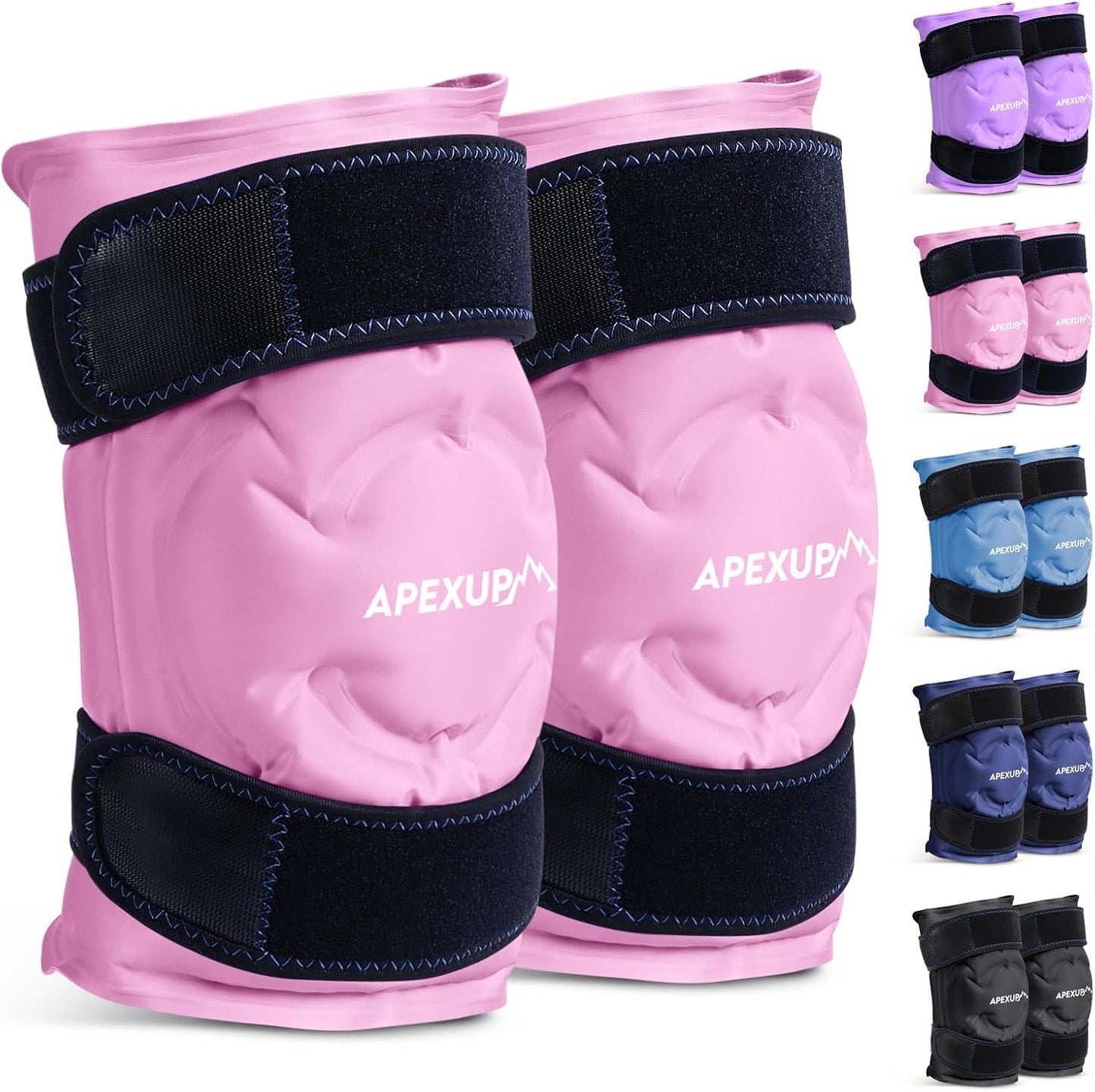 APEXUP Ice Pack for Knee Pain Relief, Large Reusable Wrap After Surgery, Flexible Gel Cold Pack for Injuries, Pain Relief for Back, Shoulder, Elbow, Ankle and Leg (Blue, L, 1PK)