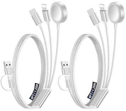 Travel Essentials for Apple Watch Charger,3-in-2 Multi Charging Cable