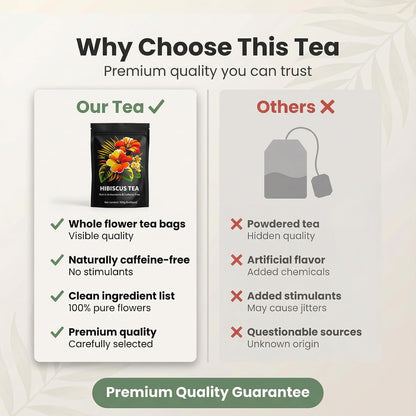 Hibiscus Tea Organic, Hibiscus Tea Loose Leaf Tea Bags, Rich In Anthocyanins & Vitamin C, Naturally Caffeine-Free, Tart & Refreshing Flavor, 20 Tea Bags