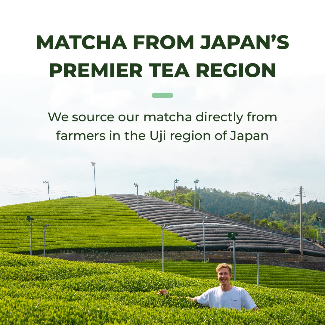 Tenzo Matcha Green Tea Powder, Organic Cafe Sweetened Matcha Latte Green Tea Powder, Ceremonial Barista Crafted Mix - Authentically Japanese - Matcha Latte Mix (35.27 Ounce)
