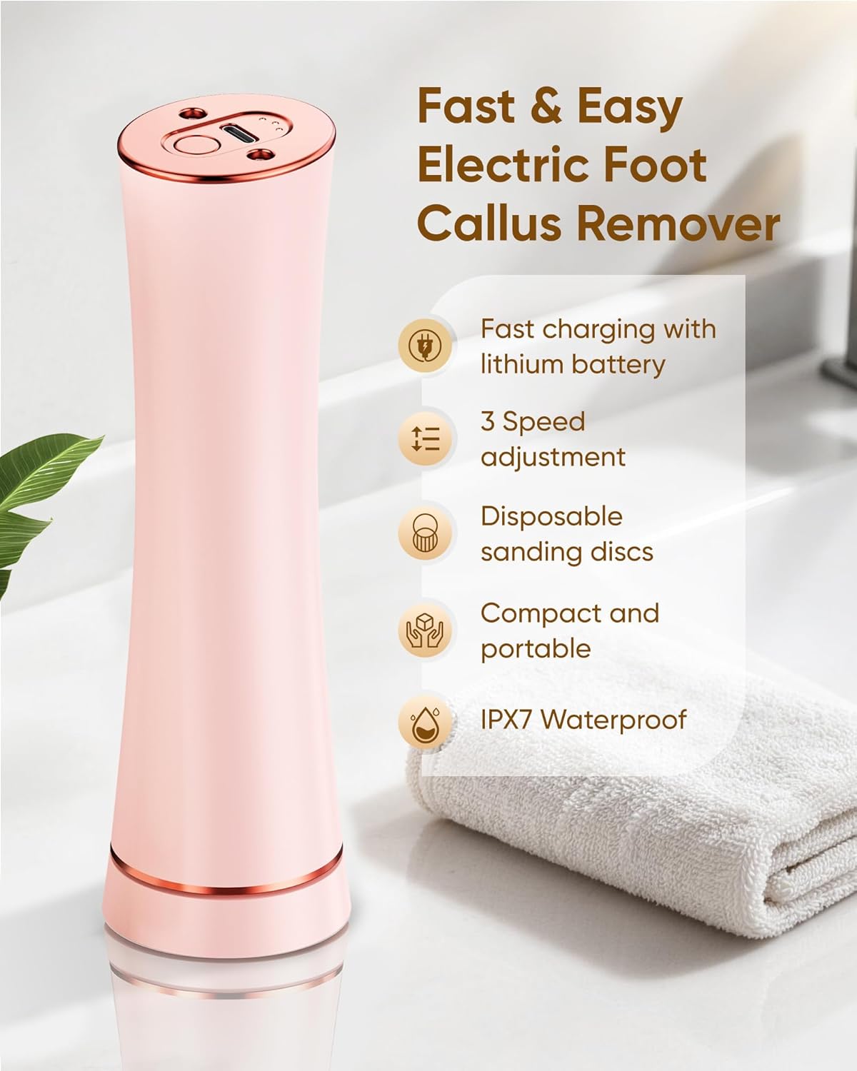 Electric Foot Callus Remover Rechargeable Foot File for Dead Skin | 3 Speeds Callus Remover for Feet, Waterproof Foot Care Pedicure Kit with Foot Cream, Ideal Gift for Men and Women