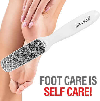 Probelle Double Sided Multidirectional Nickel Foot File Callus Remover - Immediately Reduces calluses and Corns to Powder for Instant Results, Safe Tool (Dark Grey)