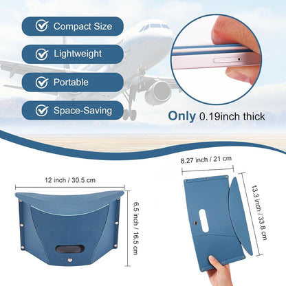 Portable Airplane Foot Rest, 2 Pcs Foldable Foot Rest for Air Travel and Under Desk, Versatile Footrest and Stool for Long Flight, Home and Office