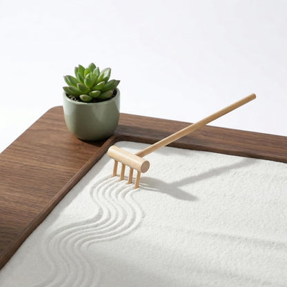 Garneck 64Pcs Mini Zen Garden Rakes Bamboo Sand Rake Set for Desktop Trays
