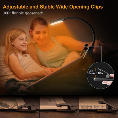 Gritin 16 LED Rechargeable Book Light for Reading in Bed