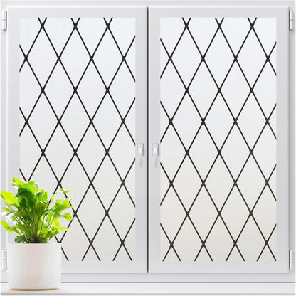 LUTE Blackout Window Film Removable Window Tint for Home Privacy Black 17.5" x 78.7", Static Cling for Inside Dark Sunlight Blockers Darkening Light Blocking for Bedroom Home Theater Garage