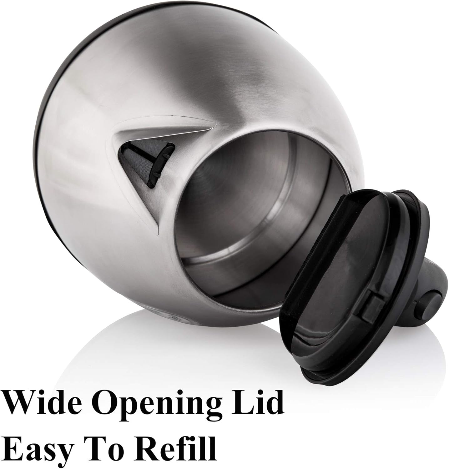 Mixpresso Electric Kettle Temperature Control, Hot Water Kettle Electric, Cordless 1 Liter Capacity, Keep Warm & LED Indicator, Auto-Shutoff, Boil-Dry Protection, Stainless Steel Electric Kettle